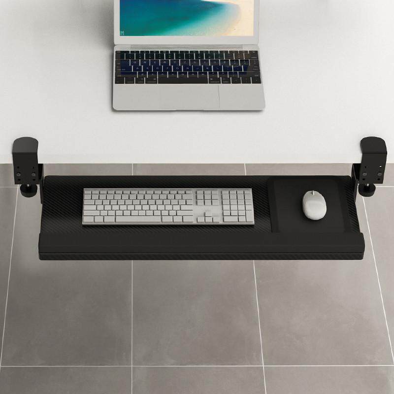 键盘托架可调节免打孔抽屉加装办公室桌面桌下支架电脑鼠标托盘架
