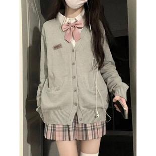 衬衫 jk制服裙秋冬开衫 原创日系学院风长袖 正版 百搭校供感 套装