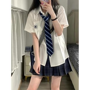 学院风日系高腰百褶裙夏 jk制服套装 校供感津 川39cm格裙原创正版