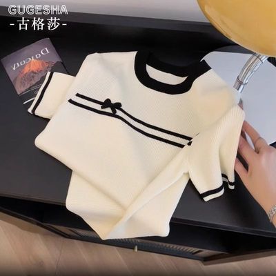 小香风短袖女上衣夏薄款