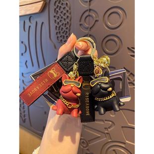 原创超酷牛头犬钥匙炼男性流行精致 书包挂件钥匙 汽车钥匙挂件