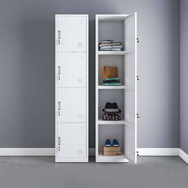钢制单门更衣柜铁皮柜员工宿舍多门储物柜二门更衣柜带锁收纳柜
