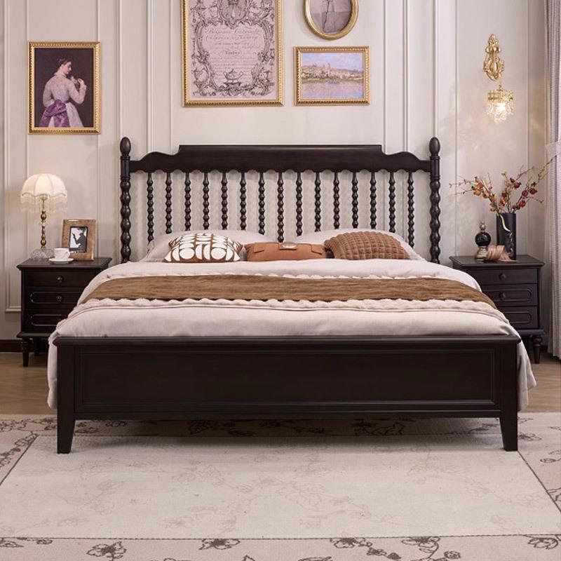 轻奢全实木床现代简约.主卧室双人床婚床.小户型气压储物床