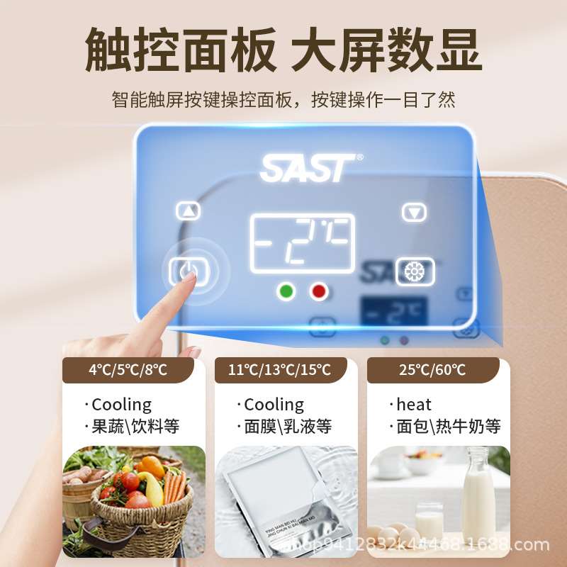 SAST车载迷你小冰箱车家两用mini美妆小型专用母乳冷藏宿舍单人用