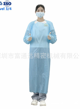 现货直发EN14126 一次性PE塑料围裙防水30g车间防油污CPE围裙