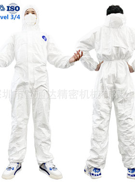 可出口FDA510K一次性SMS+PE连体防护服50g可用于检查室EN14126