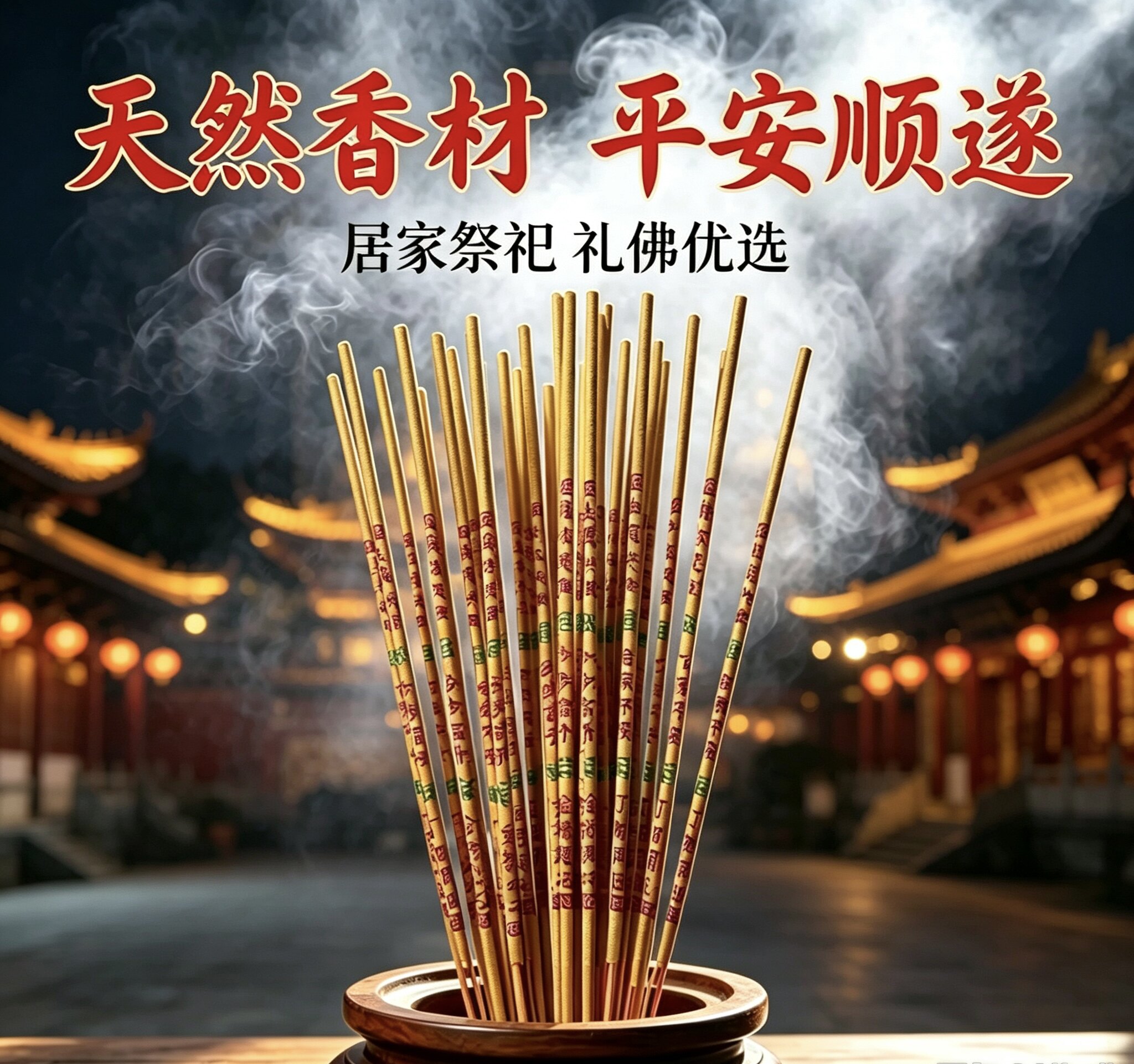 纯檀香线香天然木香家用礼佛皆宜拜神供财神观音姥爷仙家寺庙