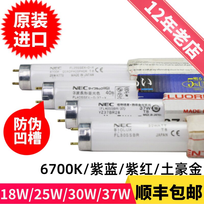 日本NEC原装进口T8龙鱼专用灯管