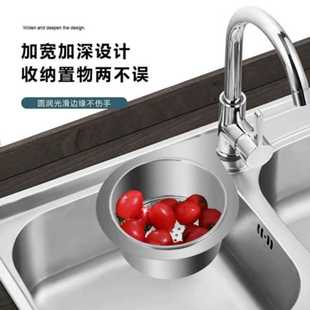 沥水架挂钩垃圾过滤篮厨房水槽天鹅实用R& 家用加大加厚不锈钢挂式