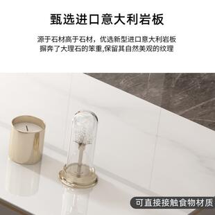 折扣价 轻奢茶桌椅组合大办公室书桌茶桌一体现代简约家用岩板
