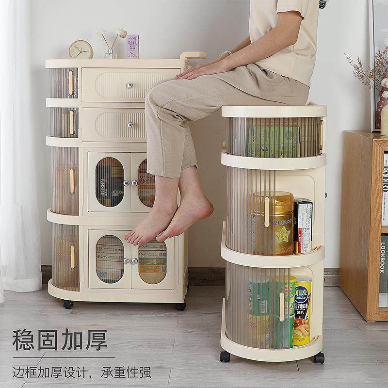 收纳柜抽屉储物家用多层免安装书本杂物整理柜可移动置物架小推车