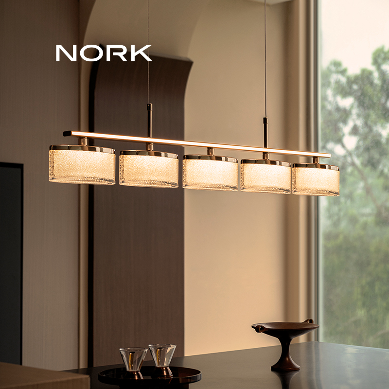 诺克明韵一字长条餐厅吊灯
