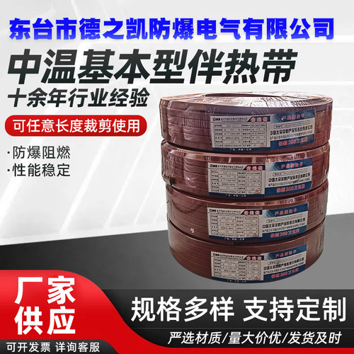 中温阻燃基本型电伴热带