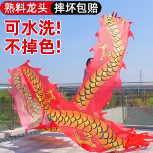 彩龙彩带舞龙甩龙带龙头手舞龙表演道具广场舞中老年人龙舞健身龙