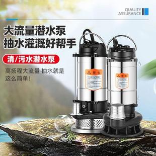 德国进口潜水泵220v污水泵家用抽水小型抽水机高扬程农用灌溉排污
