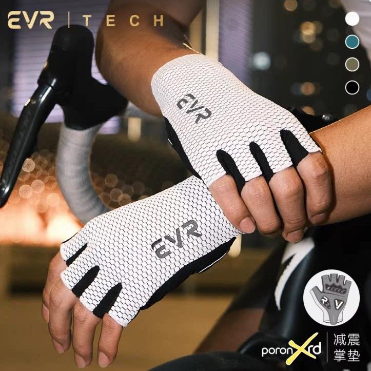 EVR-骑行短指手套减震春夏半指自行车男女健身运动骑行装备 - 实物图