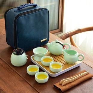 户外便携旅行茶具整套定制 功夫茶具家用简约陶瓷泡茶壶小套装