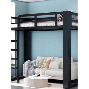 加粗铁艺高架床上床下空阁楼单上层二层床儿童交错式高低床小户型