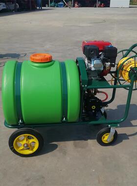 16L19手推汽油机高打0药 农用压推车式喷雾器 果园电动高压打药机