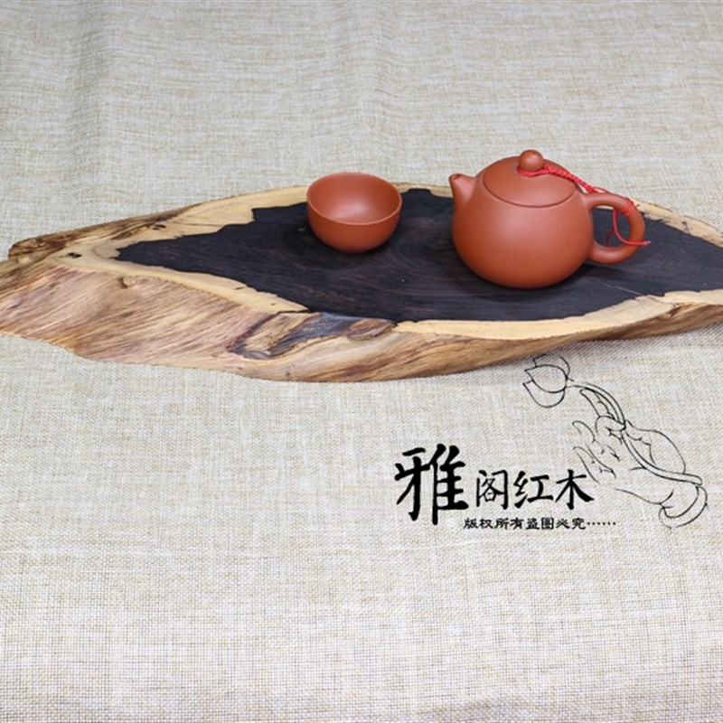 黑檀木雕紫光檀木料原木树根随形底座红木摆件实木紫砂壶托木茶盘