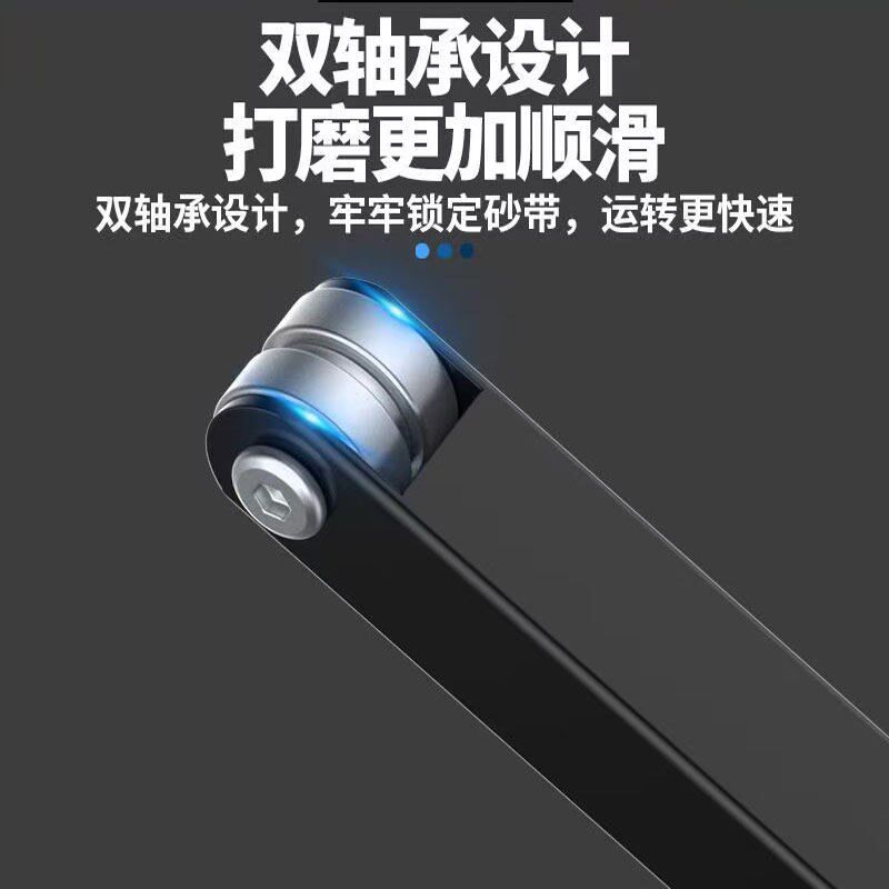 锂电砂带机小型充电式砂纸机手持金属打磨抛光机迷你木工沙带机