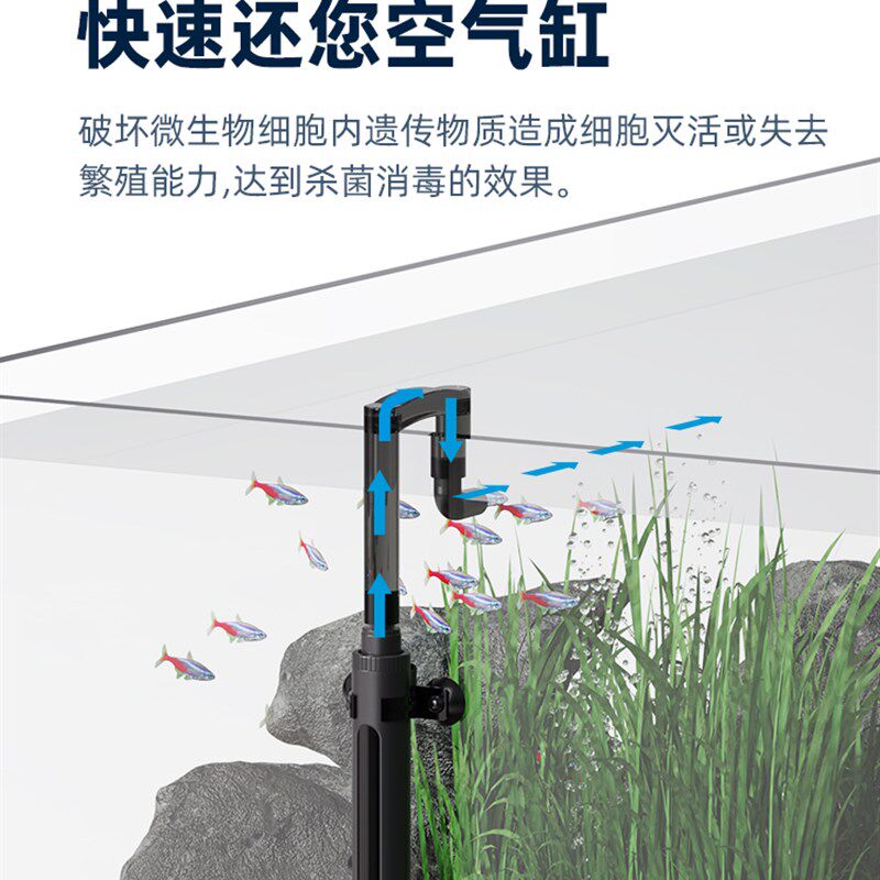 老渔夫Uv杀菌灯鱼缸专用Uv杀菌灯水族消毒除藻潜水内置