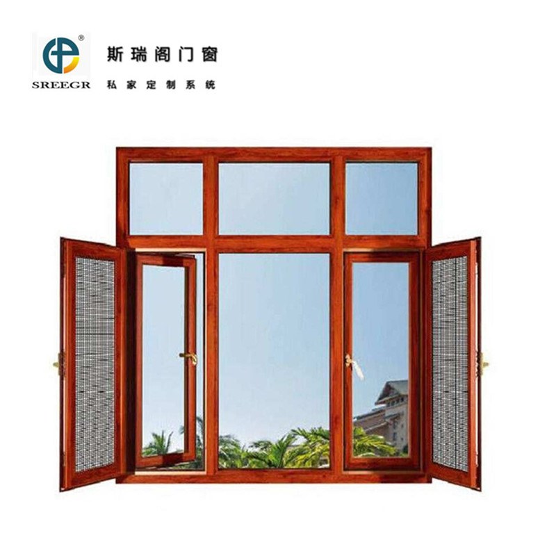 108纱窗一体断桥铝合金系统门窗 落地封阳台 隔音隔热玻璃窗