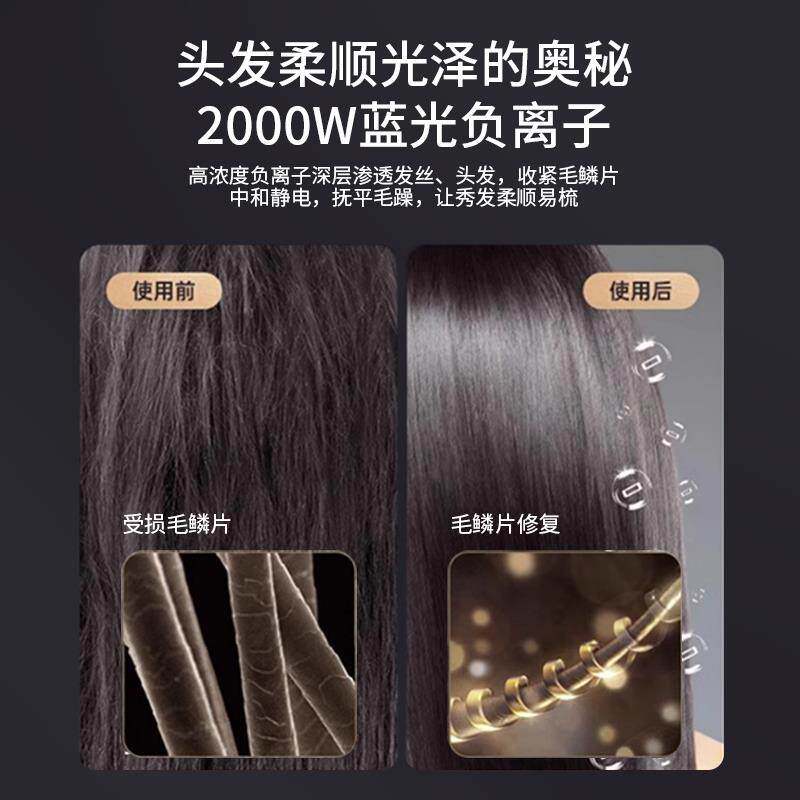 集语电吹风机家用理发店专用大功率发廊速干负离子护发风筒大风力