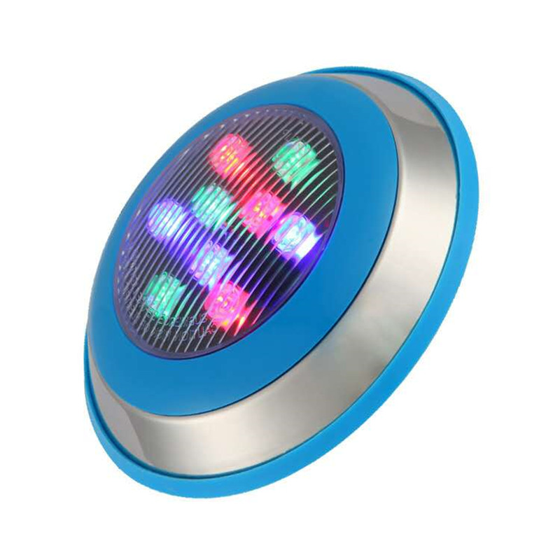led泳池壁灯喷泉涌泉灯防水水池景观灯鱼池12v24v水底七彩水下灯