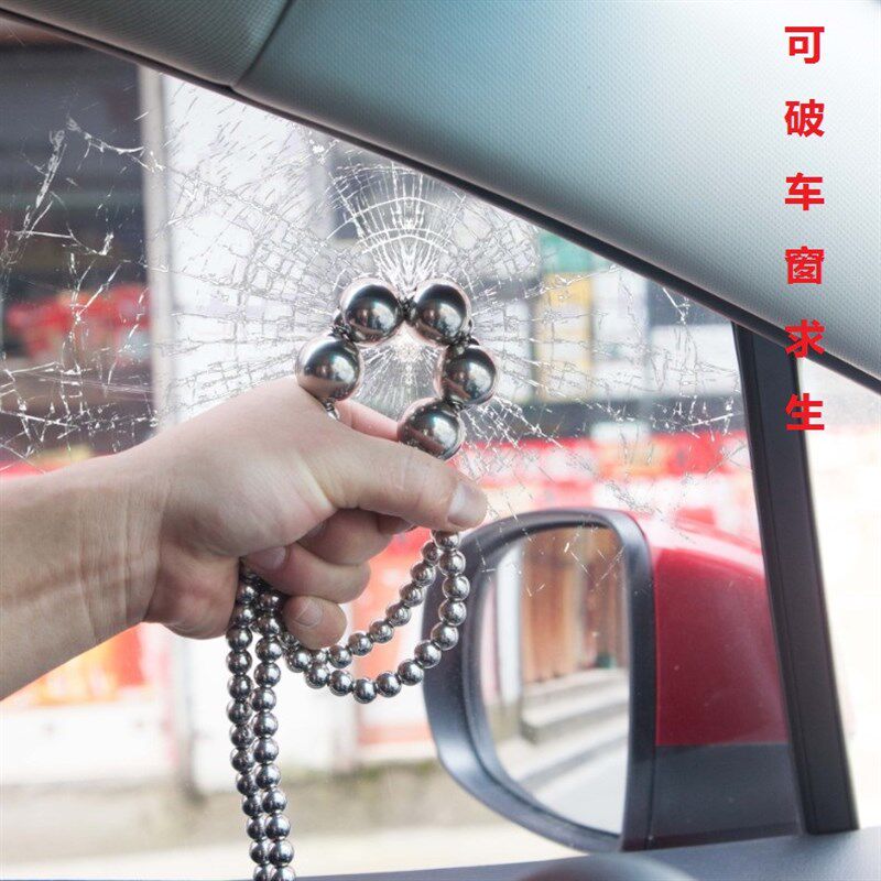 多功能随身甩鞭链车载合法不锈钢珠链防身便携钢鞭子破窗逃生用品