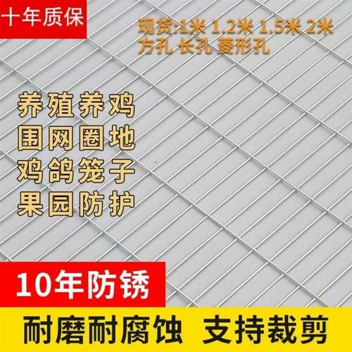 镀锌铁丝网片电焊网片防锈铁丝网隔离网养殖围栏防护用加粗狗笼子