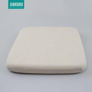 亚麻坐垫可拆洗久坐办公室透气榻榻米座垫夏日记忆棉学生椅垫 日式