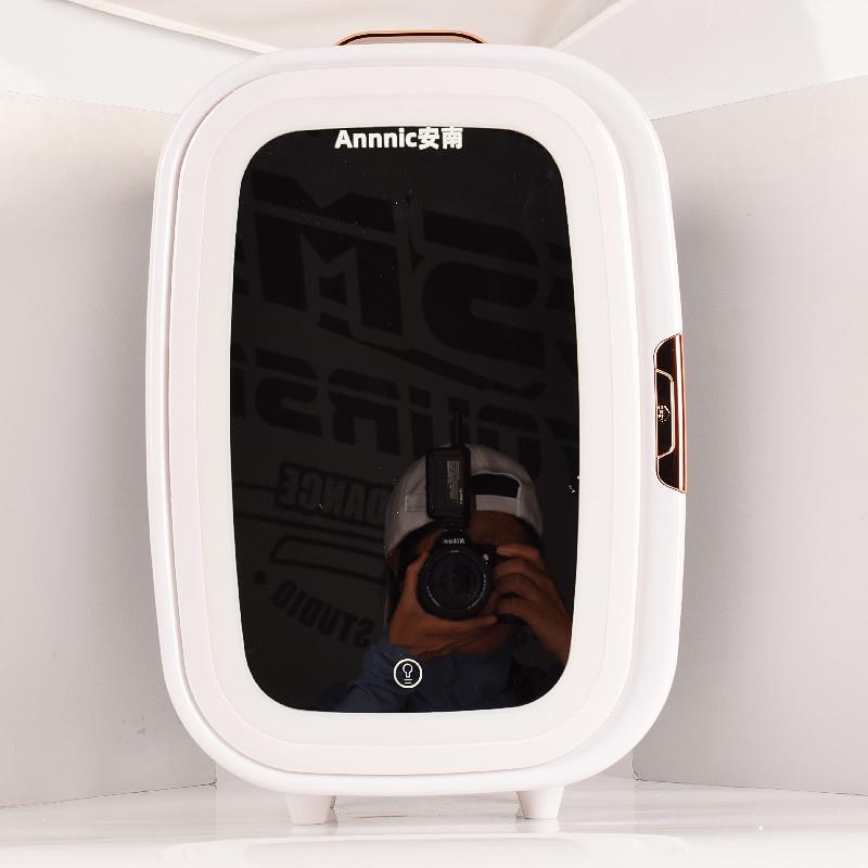安南车载冰箱20L美妆收纳镜面220V出口虾皮车家用冰箱