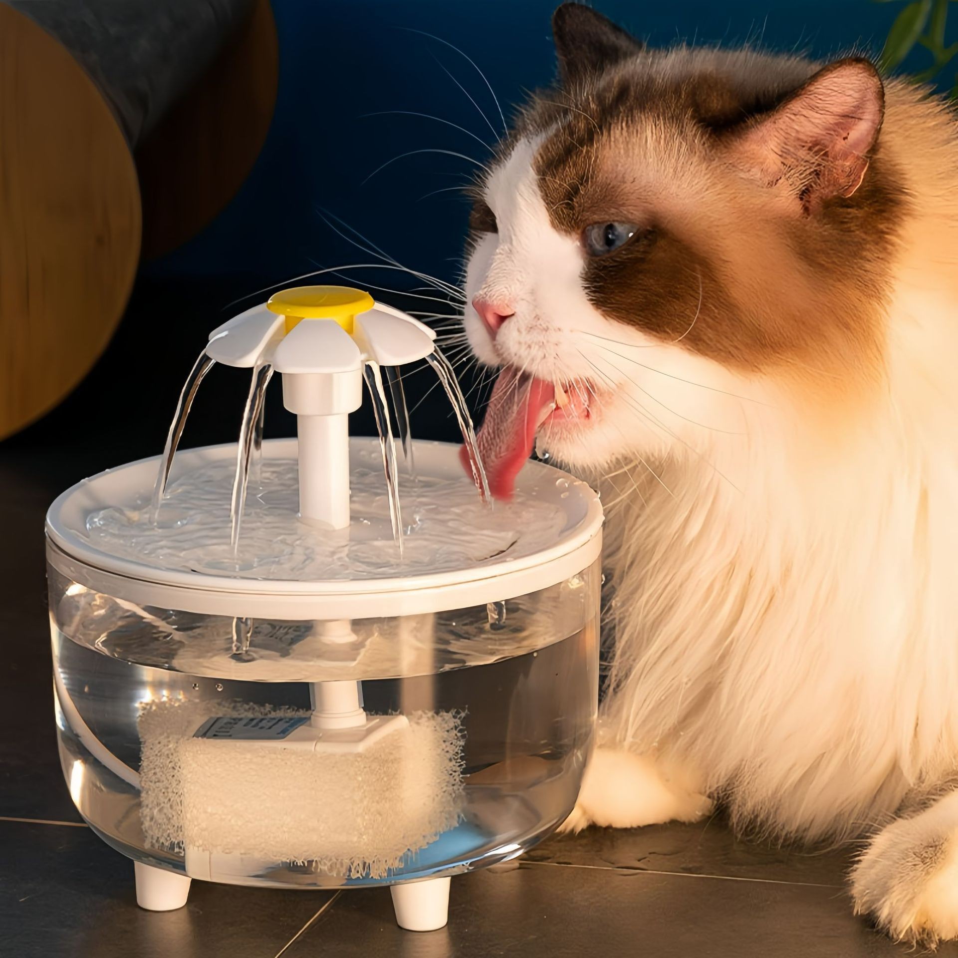 猫咪花朵循环饮水机自动过滤活水流动喂水器插电喝水宠物用品