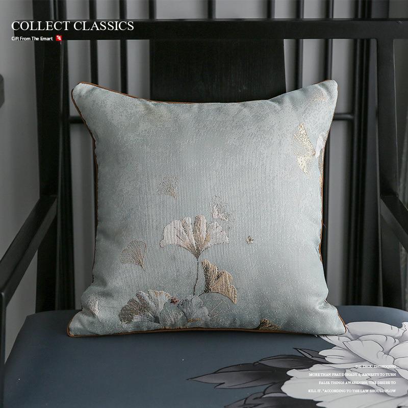 中式抱枕套子可拆洗含芯抱枕45*45不含芯腰枕正方形客厅沙发靠垫