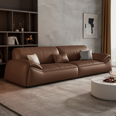 吉斯家具意式极简真皮沙