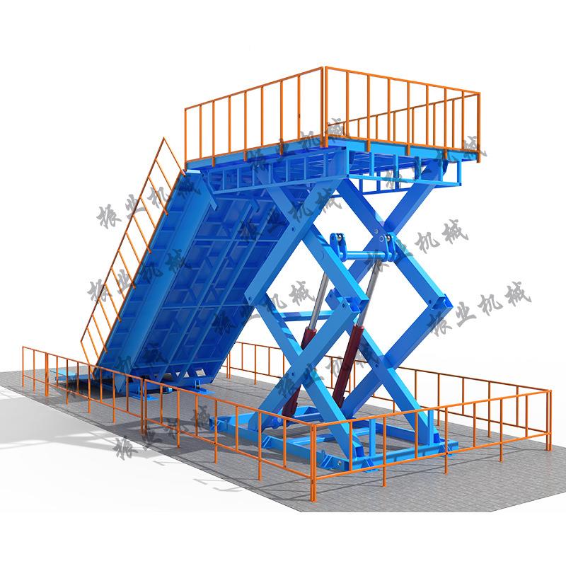 货车装卸升降台斜坡液装LFS压升降平登卸车桥固定式叉车卸货平台