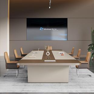 议公桌长条桌简约洽现代桌椅组合椭圆工作会台谈培训大型296办室