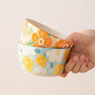 碗家用吃饭食尚碗小清新网红陶瓷碗加厚防烫米饭碗沙拉碗碗勺组合