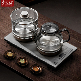 全自动上水电热烧水壶茶台一体电磁炉泡茶具套装专用嵌入式茶桌煮