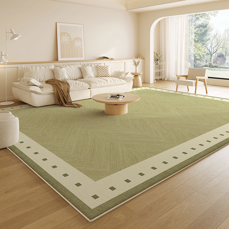 绿色复古地毯客厅防水污沙发地垫