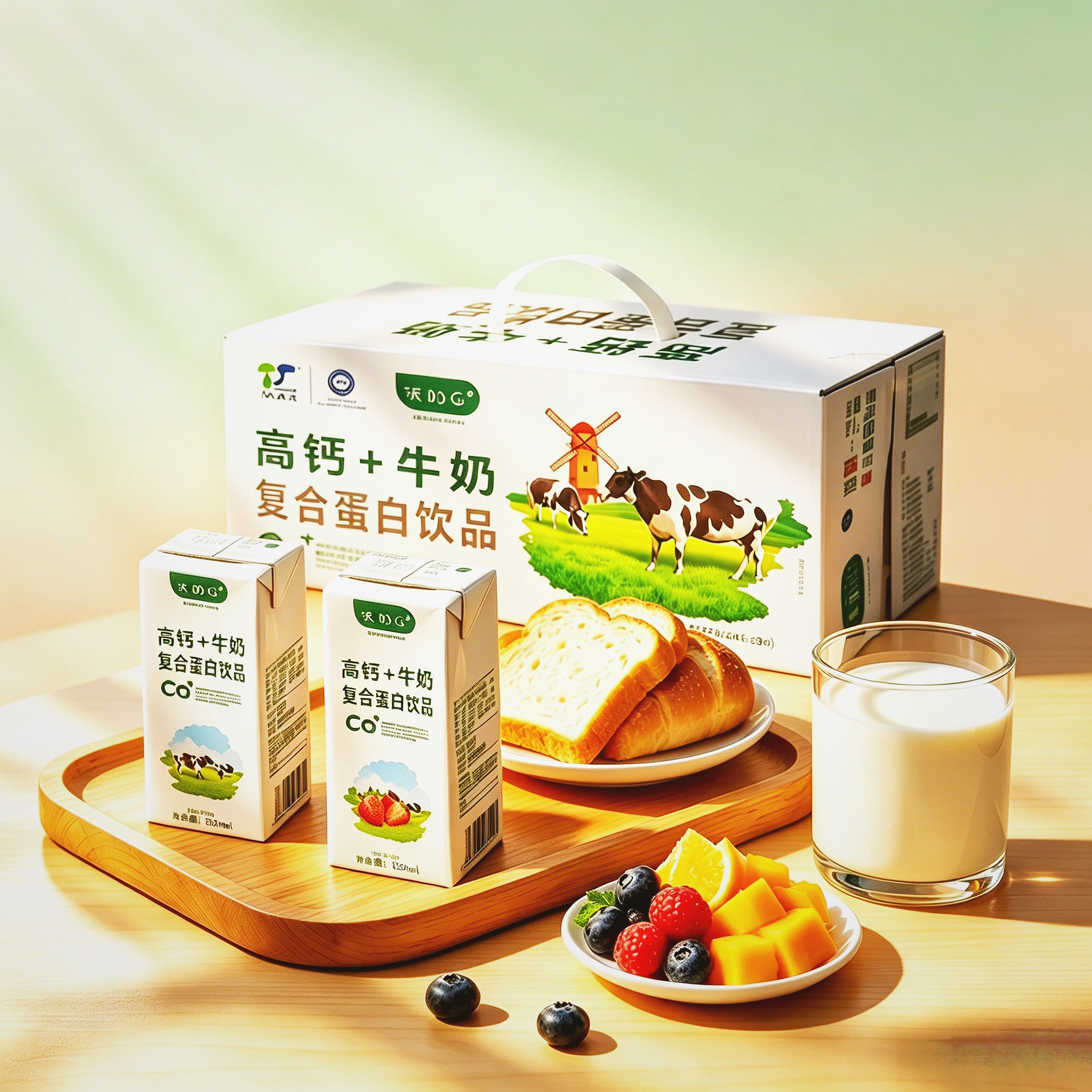 高钙+牛奶整箱24盒装添加生牛乳