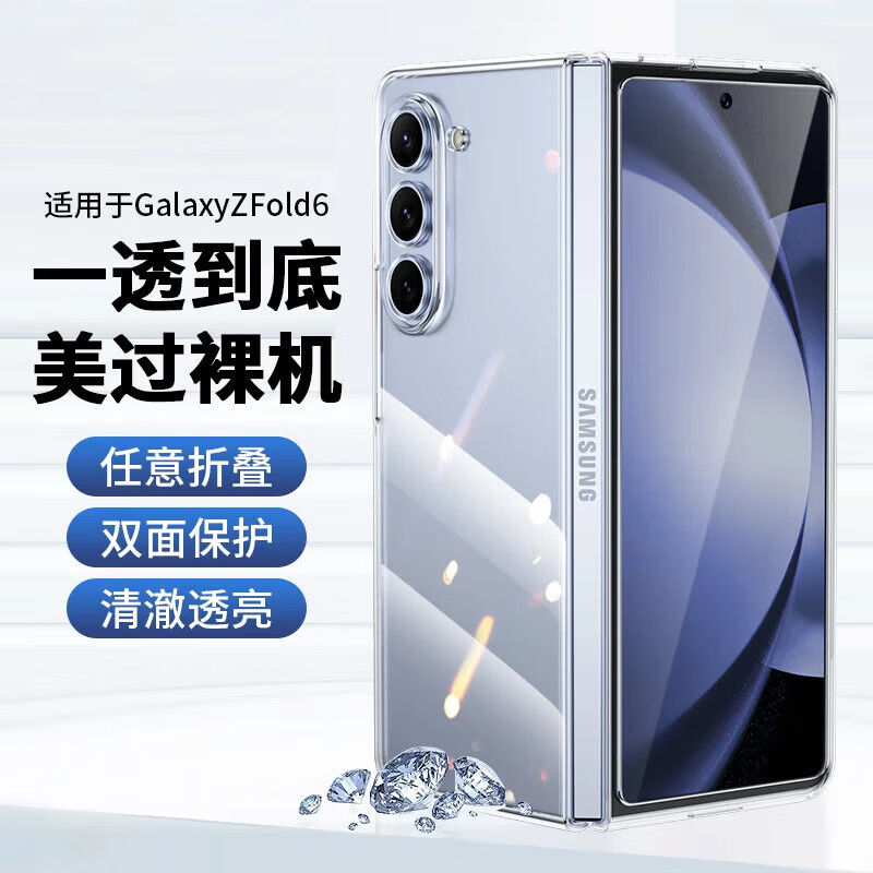 适用三星zfold6手机壳zfold5折叠屏zfold3超薄flod2简单新款w24全包w23防摔w22翻盖w21透明F9560zflod4保护套