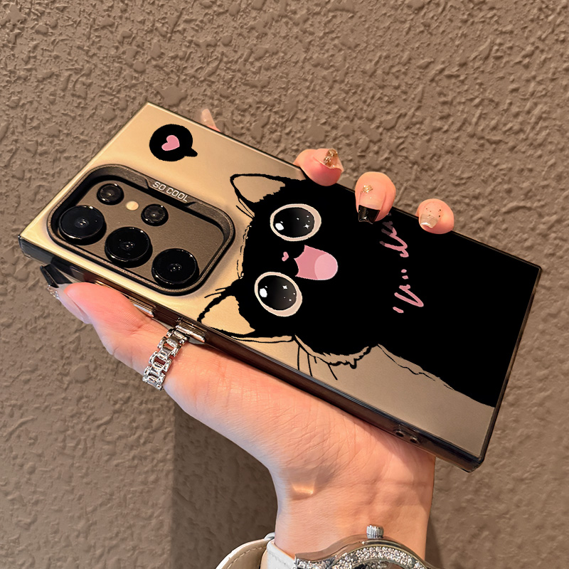 适用三星s24ultra手机壳S25萌宠护套GalaxyS23新款喵喵s24爱心猫咪可爱创意s22+s23高级感男女防摔超薄磨砂硬