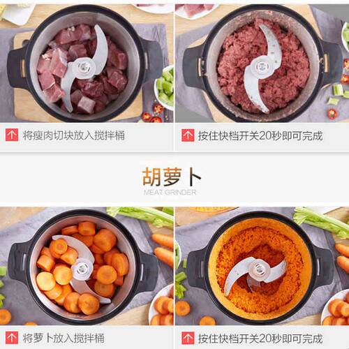 三的绞肉机6L大容量商用家用电动搅肉机蒜蓉机不锈钢碎肉机绞馅机