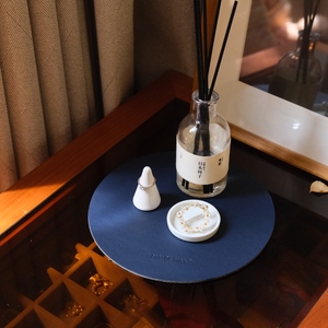 纯色圆形茶几桌垫防水防油免洗垫