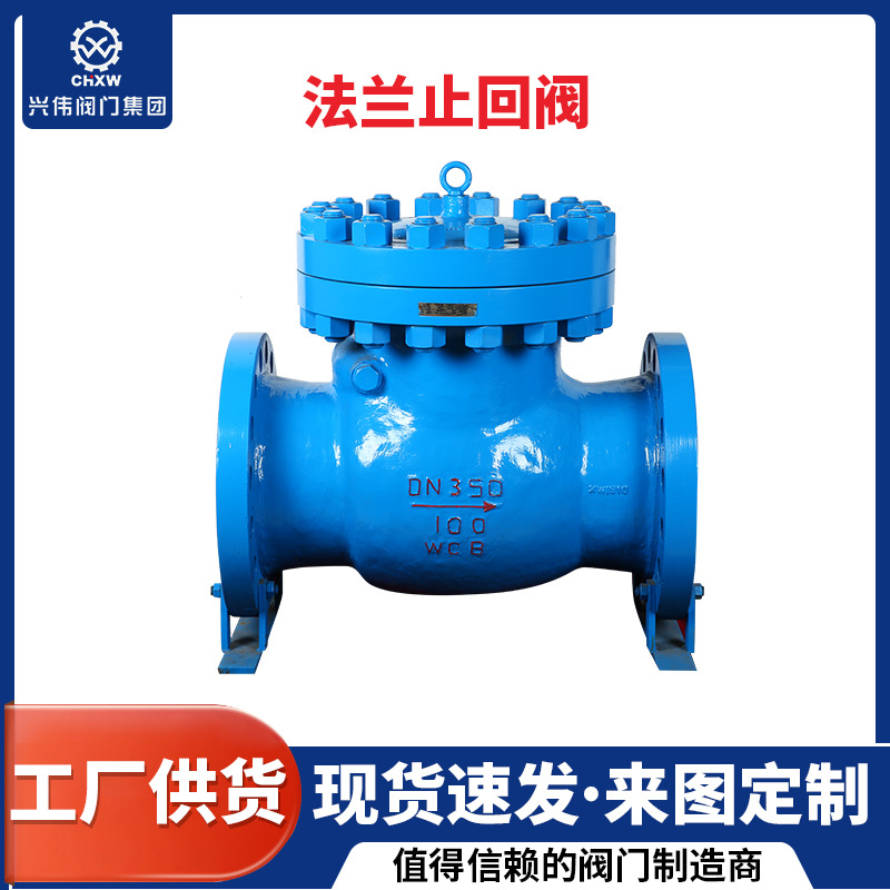 兴伟H44Y-100C铸钢旋启式止回阀 wcb铸钢高中压旋启式止回阀