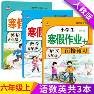 小学生寒假作业衔接预习一二三年级四五六年级上册下册语文数学英语全套人教版小学生全国通用寒假口算阅读预习复习作业每日一练