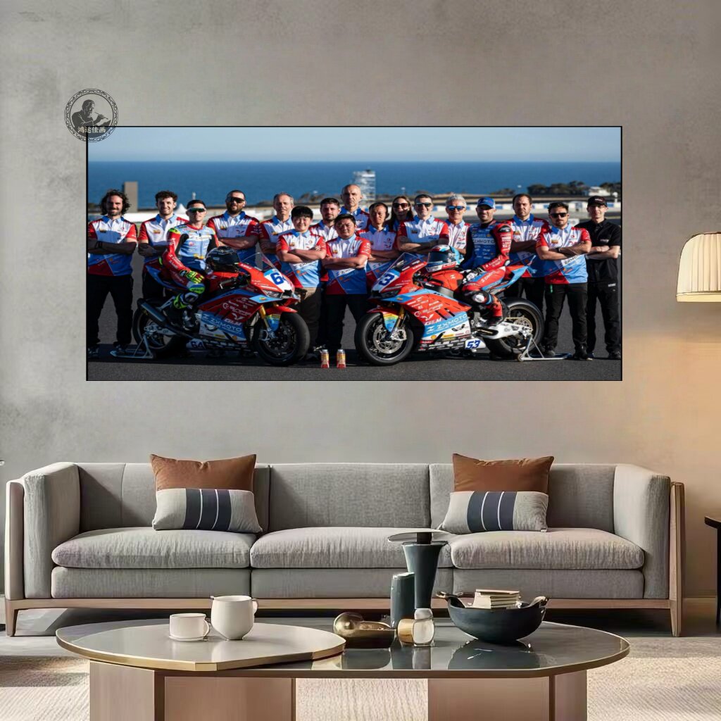 张雪820RR机车世界锦标赛冠军海报挂画中国摩托车WSBK夺冠装饰画
