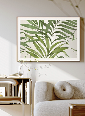 电表箱装饰画遮挡配电源闸盒植物挂画现代绿色小清新壁画